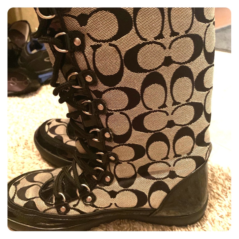 Coach fur boots